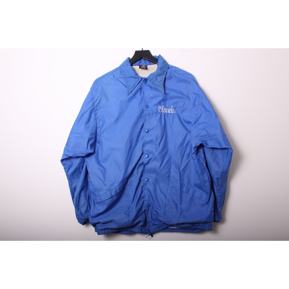 Vintage 70s USA Made Embroidered Nylon Jacket - Claude - Large